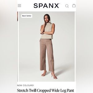 New Spanx Twill Cropped Pant Size Small Regular